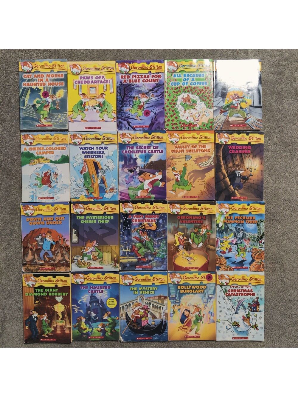 Lot of 20 Geronimo Stilton Paperback Books Scholastic Chapter Book Bundle